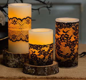 Victorian Lace Candles