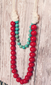 DIY Patriotic Beaded Necklace