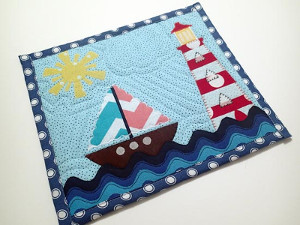 Nautical Mug Rug Applique Template and Tutorial