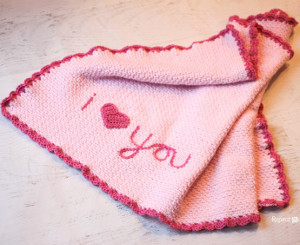 I Heart You Crochet Baby Blanket