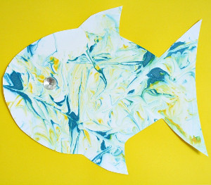 Eye-catching Marbled Fish Art