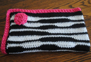 Beginner Zebra Crochet Baby Blanket