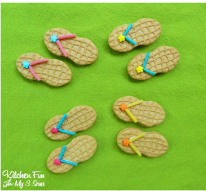 Summertime Sunshine Flip Flop Cookies