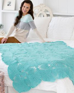 Tropical Pineapple Squares Crochet Blanket