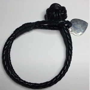 Simply Sleek Leather Charm Bracelet