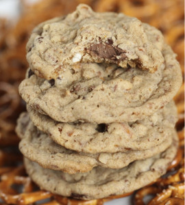 Malted Pretzel Chocolate Chip Cookies