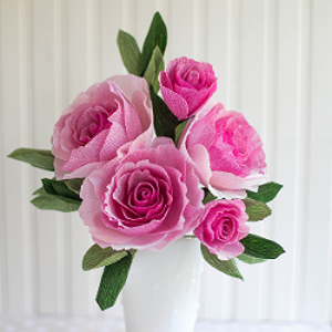 Romantic Crepe Paper Roses