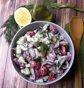 Skinny Cucumber Tomato Salad