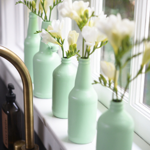 Color Popping Painted Bottle Vases