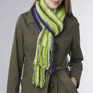 Lime Lightning Linen Scarf