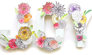 Beautiful Paper Flower Letters