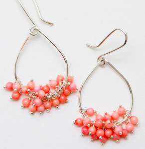 Playful Pink Teardrop Earrings