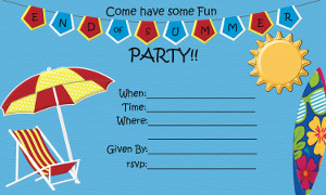 End of Summer Party Invitations