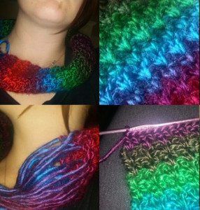 Wickedly Vibrant Crochet Cowl