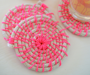 Nautical Neon Rope Coasters