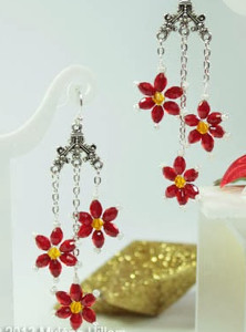 Truly Pretty Poinsettia Earrings