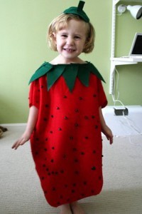 Sweet and Simple Strawberry Halloween Costume