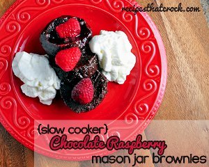 Chocolate Raspberry Mason Jar Brownies