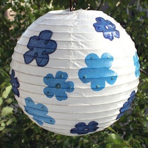 Flowers and Glitter Chinese Paper Lanterns