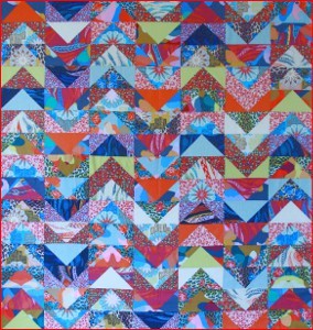 Groovy Chevron Stripe Quilt