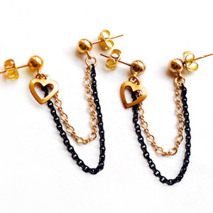Dangling Double Chain Earrings
