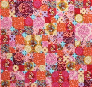 Cheery Floral Patchwork Quilt