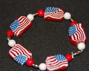 Patriotic Polymer Bracelet