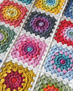 Water Lily Crochet Granny Square Pattern | AllFreeCrochetAfghanPatterns.com