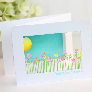 Sending You Sunshine Trifold Panorama Notecards