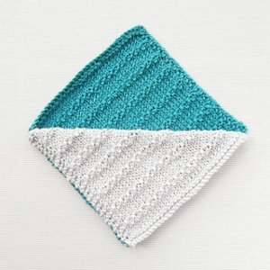 Roman Stripe Knitted Facecloth