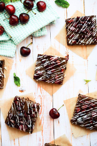 Double Chocolate Cherry Chunk Bars