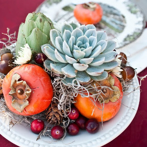 Vibrant Fall Harvest Succulent Centerpieces