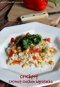 Creamy Coconut Chicken Haystacks