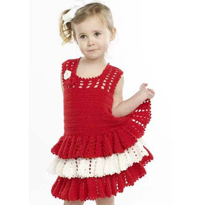 Crochet Ruffle Dress for Girls