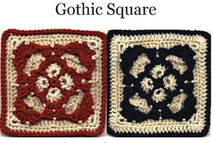 Gothic Rose Granny Square Pattern