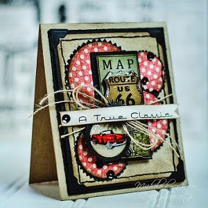 Route 66 Vintage Masculine Travel Card