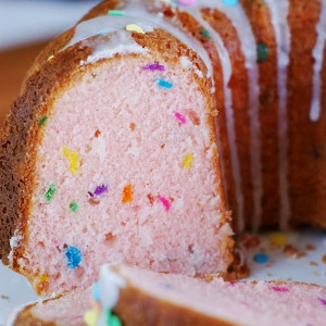 Pink Funfetti Pound Cake