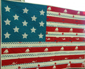 Star Spangled American Flag Quilt