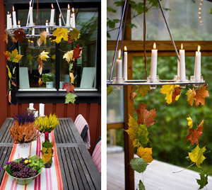 Drifting Leaves Fall Wedding Chandelier