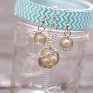 Pearl Bird's Nest DIY Jewelry Set