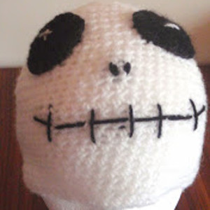 Homemade Crochet Skeleton Beanie