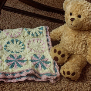Petals and Pinwheels Baby Blanket
