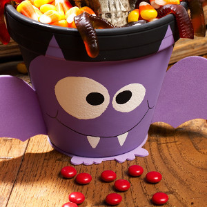 Happy Bat Halloween Pot