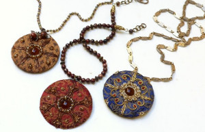 Enchanting Embroidered Pendants