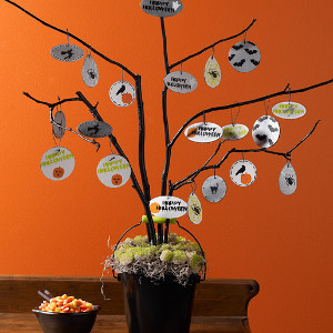 Witch's Halloween Tree Centerpiece
