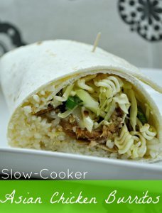 Slow Cooker Asian Chicken Burritos