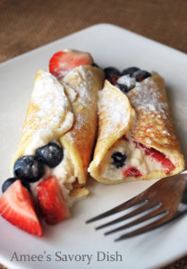 Fruity Cottage Cheese Crepes