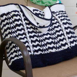 Navy Girl Beach Bag