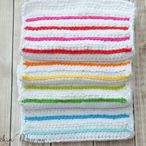 Bright Stripes Dishcloth