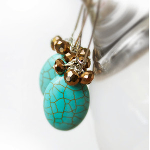 Turquoise and Gold DIY Earrings